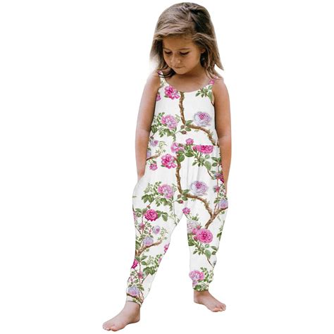 Gunia Baby Rompers Girl,Toddler Kids Jumpsuit 1 Piece Suspenders ...