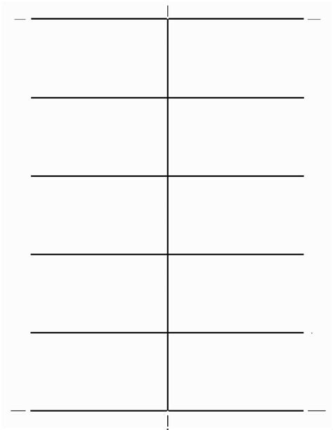 Printable Flash Cards Template