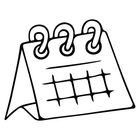 Desk calendar for a year sketch cardboard carrier with date spiral ...