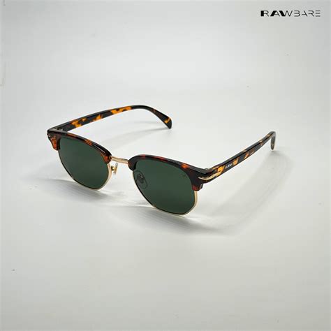 Delhi Daze - Pine Haze Clubmaster Half Rim Sunglasses - RB2560 — Rawbare