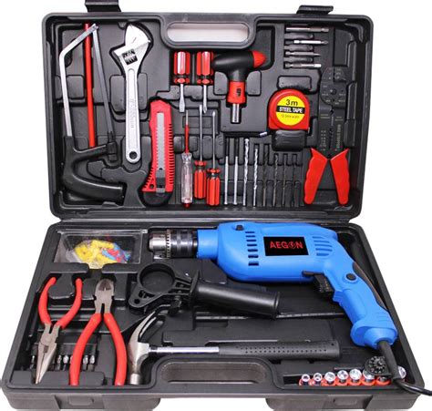 AEGON ADM13MM-Blue Variable Speed Reversible 650W Impact Drill Machine ...
