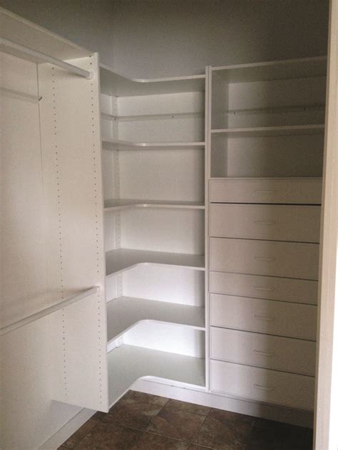 Ways To Decorate A corner shelves with lights made easy | Closet layout, Bedroom closet design ...