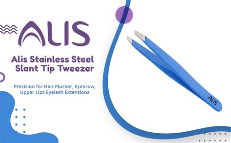 Alis Stainless Steel Slant Tip Tweezer | Precision for Hair Plucker ...