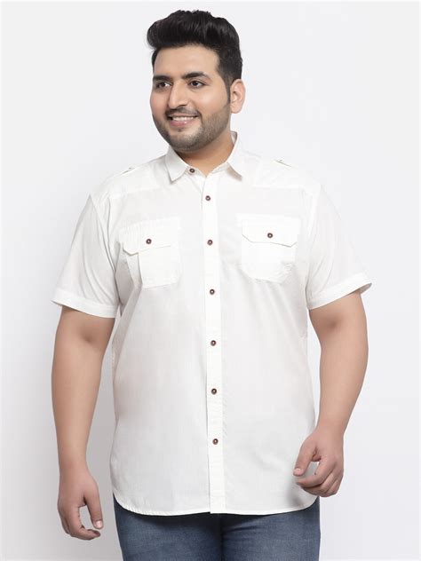 plusS Men Off White Casual Shirt – pluss.in
