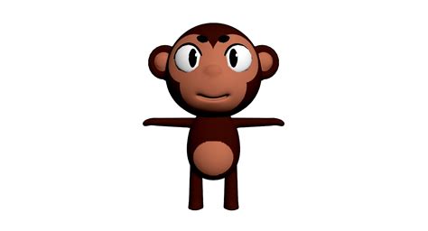 Cartoon Monkey Character 3d model