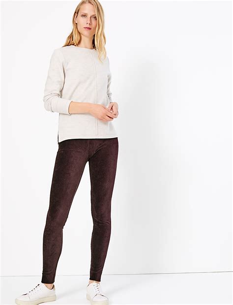 Buy Corduroy High Waisted Leggings at Marks & Spencer
