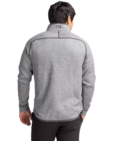 Cutter & Buck Mainsail Sweater-Knit Mens Half Zip Pullover Jacket ...