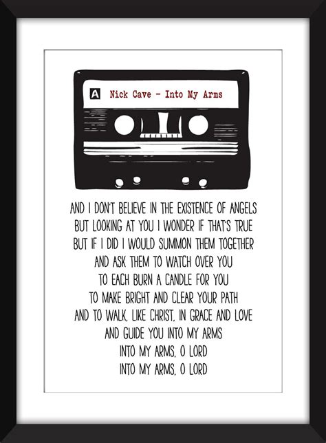 Art & Collectibles Music & Movie Posters Into My Arms Lyrics Nick Cave ...