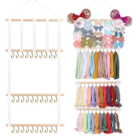 HASTHIP Metal Wall Hanging Headband Holder, Hair Clips Baby Headbands ...
