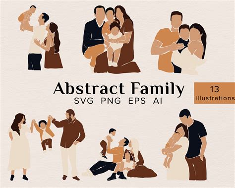 Family Clipart, Abstract Family Clipart, SVG Family Clipart, Family Svg ...