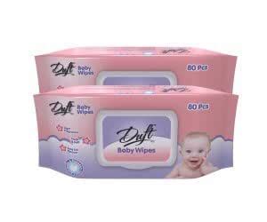 Buy DUFT Baby Wet Wipes Aloe Vera (80 Wipes) (Pack of 2) Online at Low ...