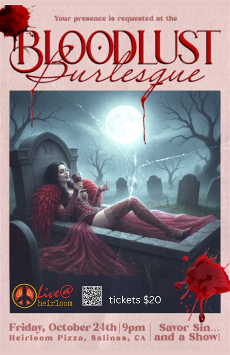 Bloodlust Burlesque: Savor Sin and a Show! by Live @ Heirloom Pizza ...