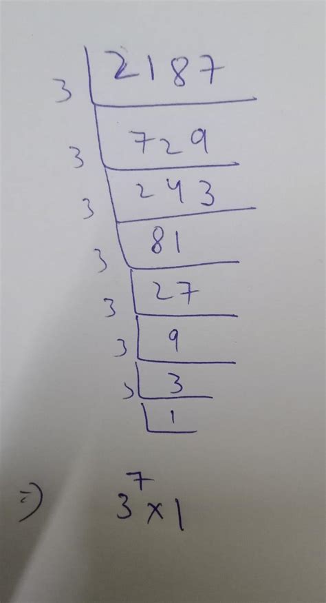 prime factorisation of 2187 - Brainly.in