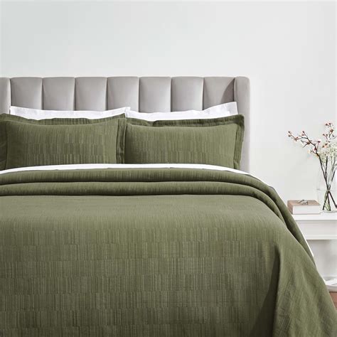 Amazon.com: Superior 3 Piece Cotton Bedspread and Sham Set, Home Bed ...