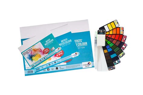 Brustro Watercolour 24 Set in 12ML Tubes with Cold Pressed Watercolour ...