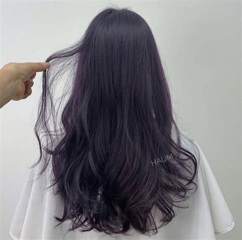Pin by 하움 on Color | Dark purple hair, Plum hair, Wine hair