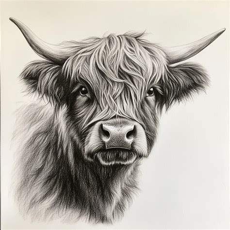 Highland Cow Drawings