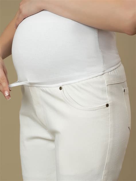 Buy Maternity White Straight Leg Jeans