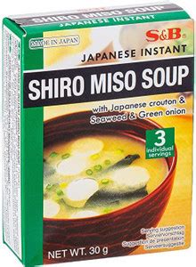S&B Japanese Instant Shiro Miso Soup With Japanese Crouton & Seaweed ...