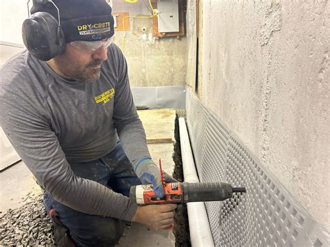 Interior French Drain System Installs by Drycrete Waterproofing