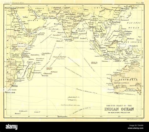 Indian ocean map hi-res stock photography and images - Alamy