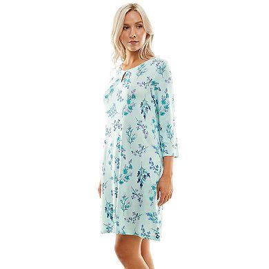 Women's Croft & Barrow® Keyhole Three-Quarter Sleeve Sleepshirt