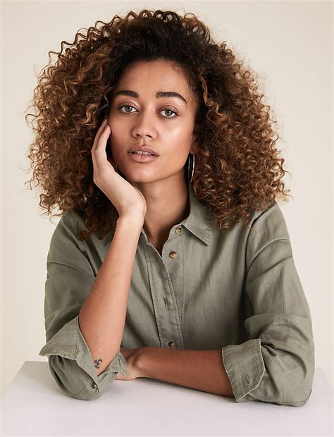 Buy Pure Linen Long Sleeve Shirt at Marks & Spencer