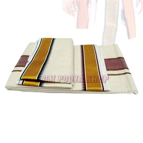 Traditional Dhoti (Vesti) and Angavastram of South Indians @ online