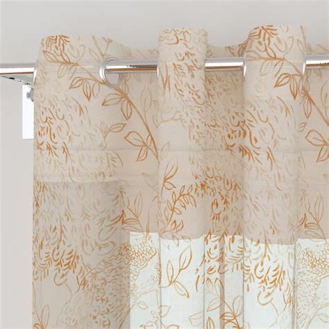 Buy Lavish Peacock Beige Sheer Door Curtain - 110x225cm from Home ...