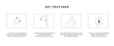 WINSTON Ionic Foldable Hair Dryer - 1400W | Compact, Foldable, and ...
