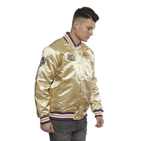 Mitchell & Ness Los Angeles Lakers Jacket beige Championship Satin ...
