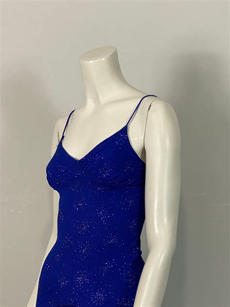 Y2K Sparkle Blue Dress School Dance Dress - Etsy
