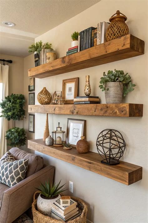 Elegant Floating Shelves for Contemporary Living Rooms - Soulspire Home ...