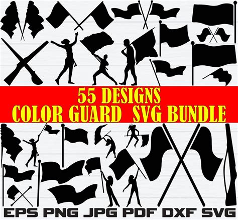 Color Guard Svg Bundle, Color Guard Clipart, Color Guard Cut Files for ...