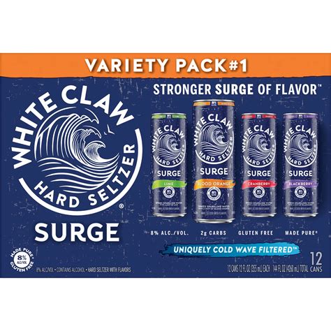 White Claw Surge Hard Seltzer Variety 12 pk Cans - Shop Malt beverages ...