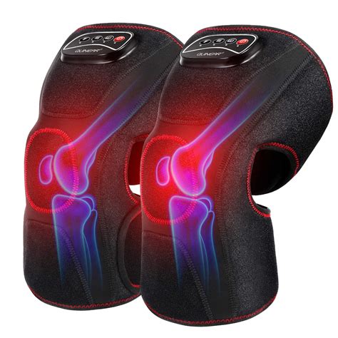 QUINEAR Knee Massager with Heat, Air Compression Leg Knee Brace Wrap ...