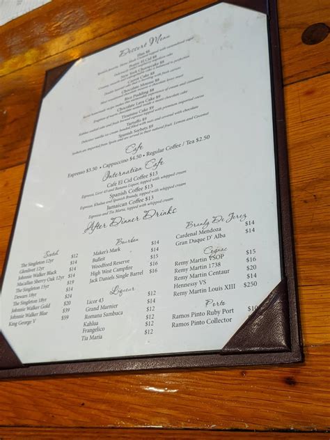 Menu at EL CID restaurant, Paramus
