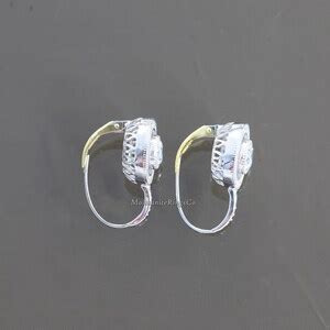 Buy Art Deco Antique Vintage Diamond Earrings, Lever Back Drop & Dangle ...