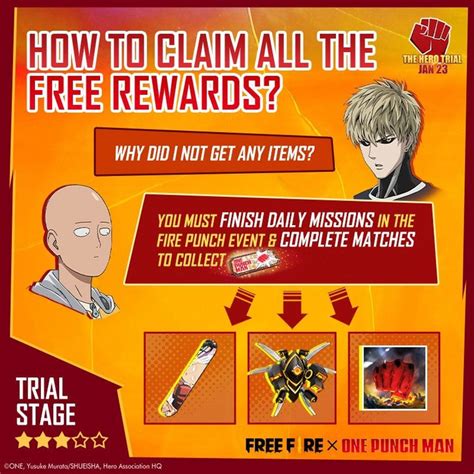 Garena Free Fire: Free Fire x One-Punch Man Event Calendar Revealed!
