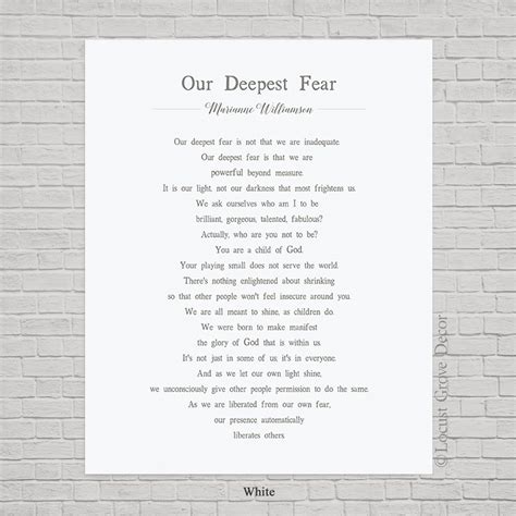 Our Deepest Fear Metal Print Our Deepest Fear Poem by - Etsy