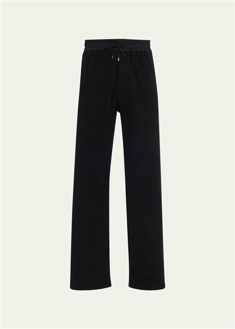 Saint Laurent Men's Wide-Leg Sweatpants - Bergdorf Goodman