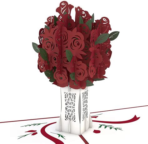 Buy Lovepop Red Rose Arrangement Classic Pop Up Card, 5x7 - 3D Greeting ...