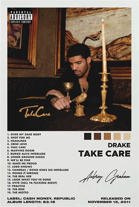 Drake-Take Poster Care Album Cover Poster Cool Wall | Ubuy India