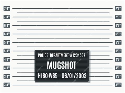 Premium Vector | Mugshot photo template Law enforcement jail booking ...