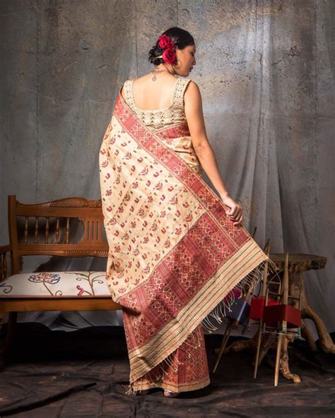 Assamese muga silk mekhela saree Collection – Sereki.in