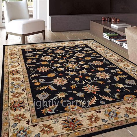 SIGHTLY CARPET Embossed Carved Handmade Export Quality Tuffted Pure ...