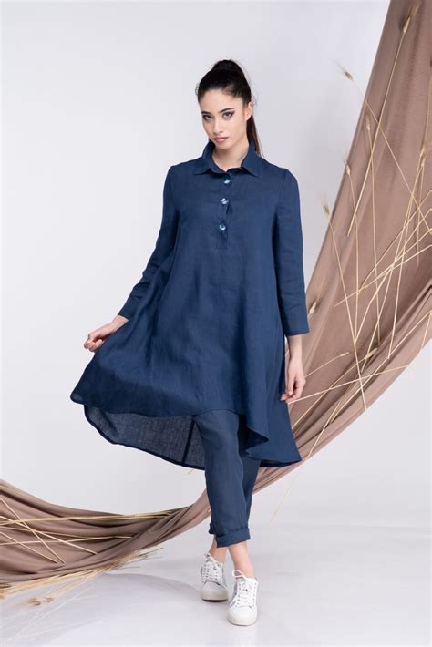 Linen Set - Maxi Tunic And Pants - ALLSEAMS