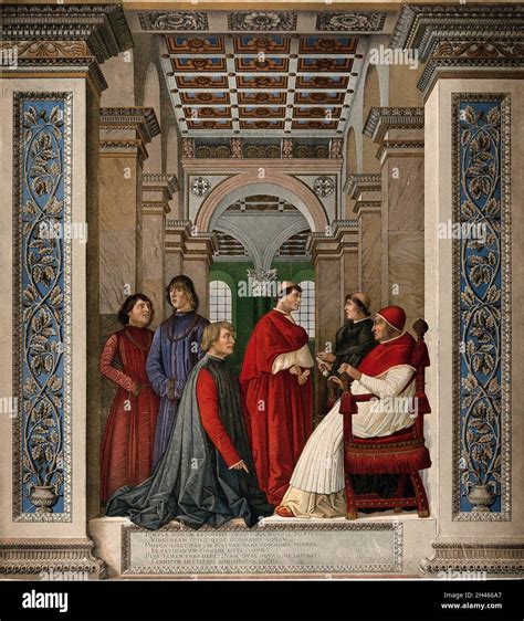 The inauguration of the Vatican Library by Pope Sixtus IV: Platina ...