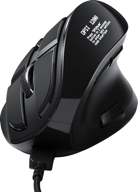 CSL - Vertical Gaming Mouse with OLED Display 2400 DPI - Programmable ...