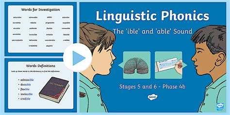 Phonics ible and able PowerPoint - Primary Resources